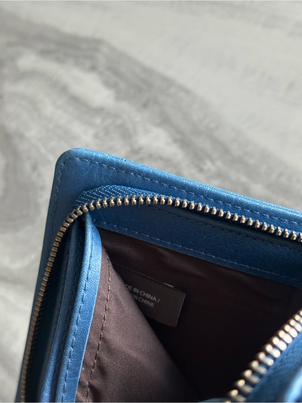 Matt & Nat Blue Compact Zip Wallet - Picture 8 of 10